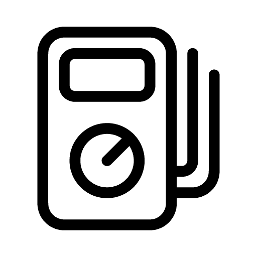 Black electric vehicle charging station icon with display and cable
